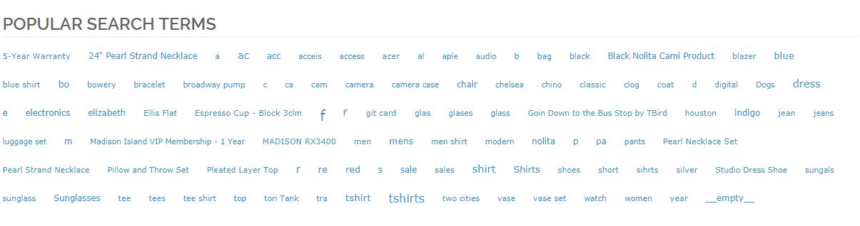 magento search settings