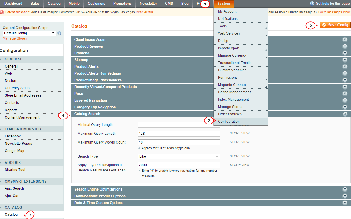 magento search 