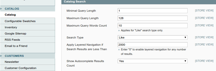 improve magento search results
