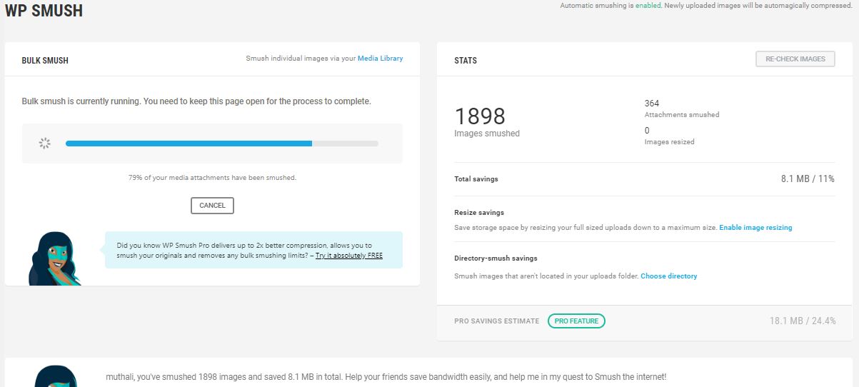 Wordpress Image optimizer