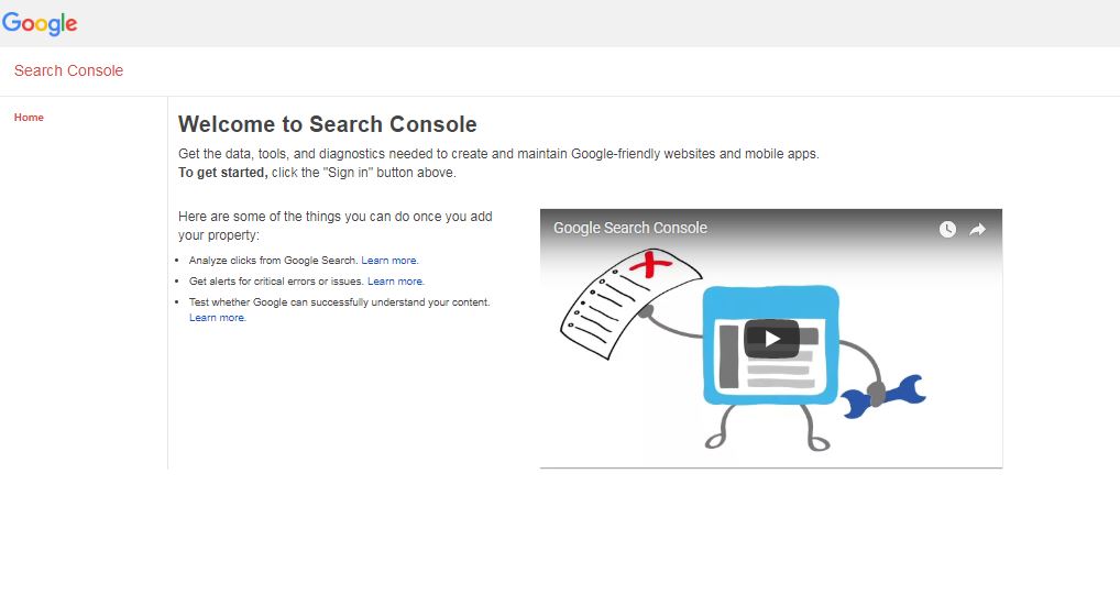 wordpress google search console