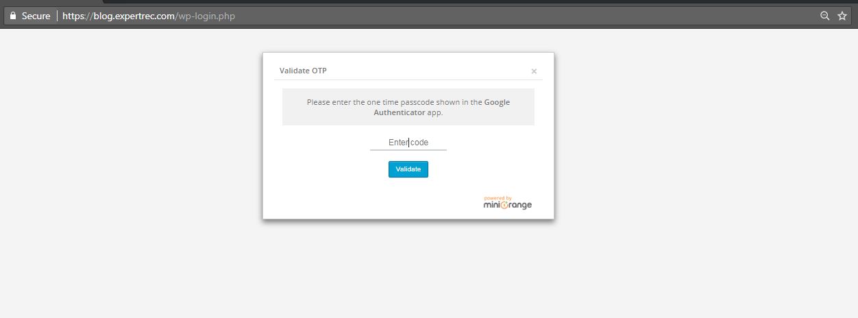 two factor authentication wordpress