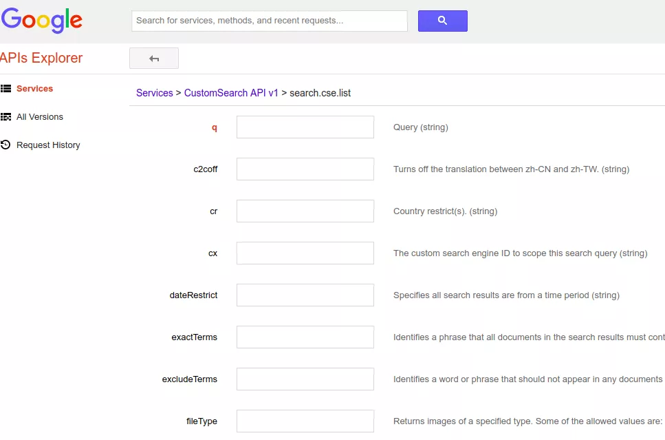 google custom search JSON simplified