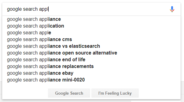 Google search appliance discontinued