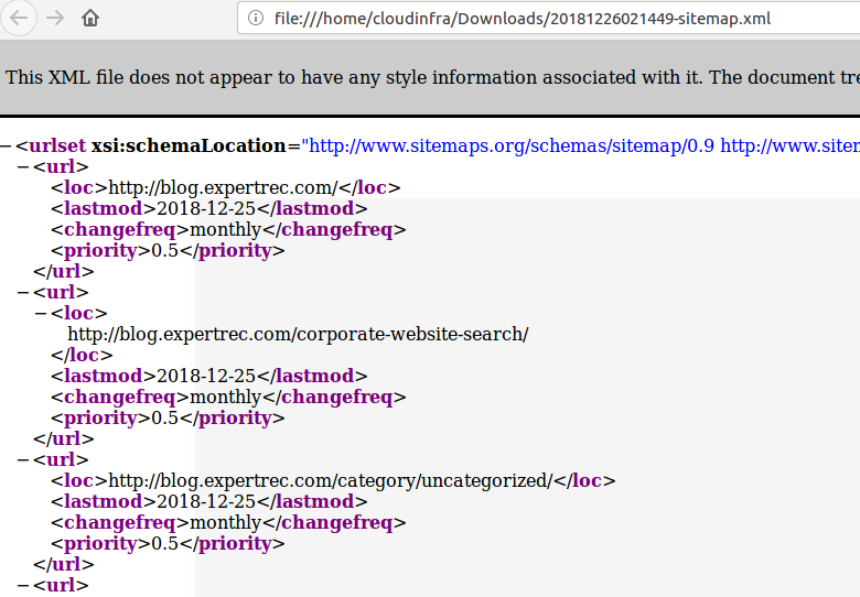 xml sitemap