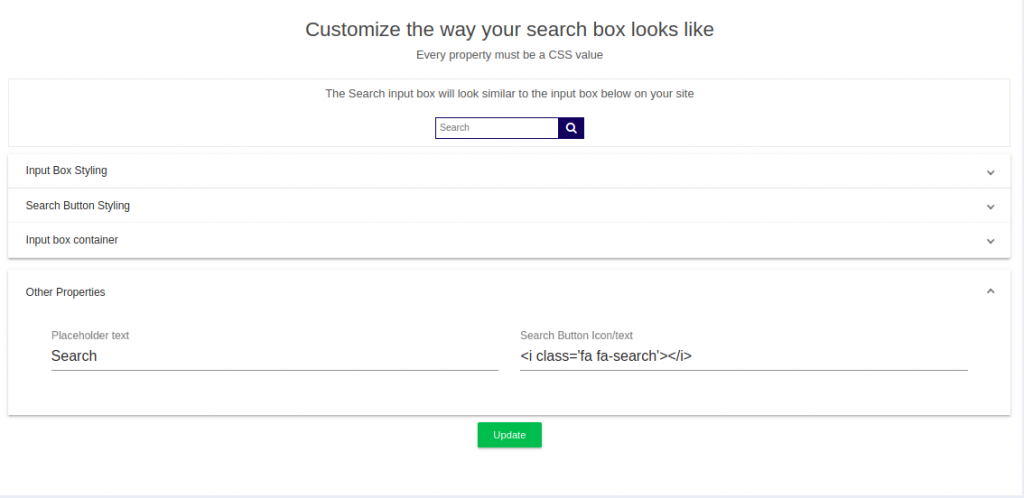 Expertrec Customize search bar