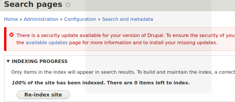 drupal search not working