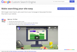 google custome search home