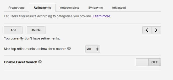How to create custom search in google-refinements