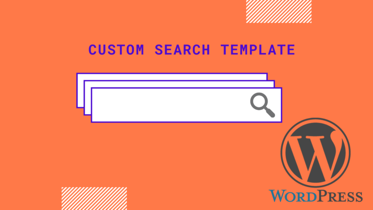 Custom search template wordpress