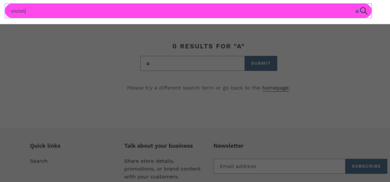 change the background color of shopify search bar