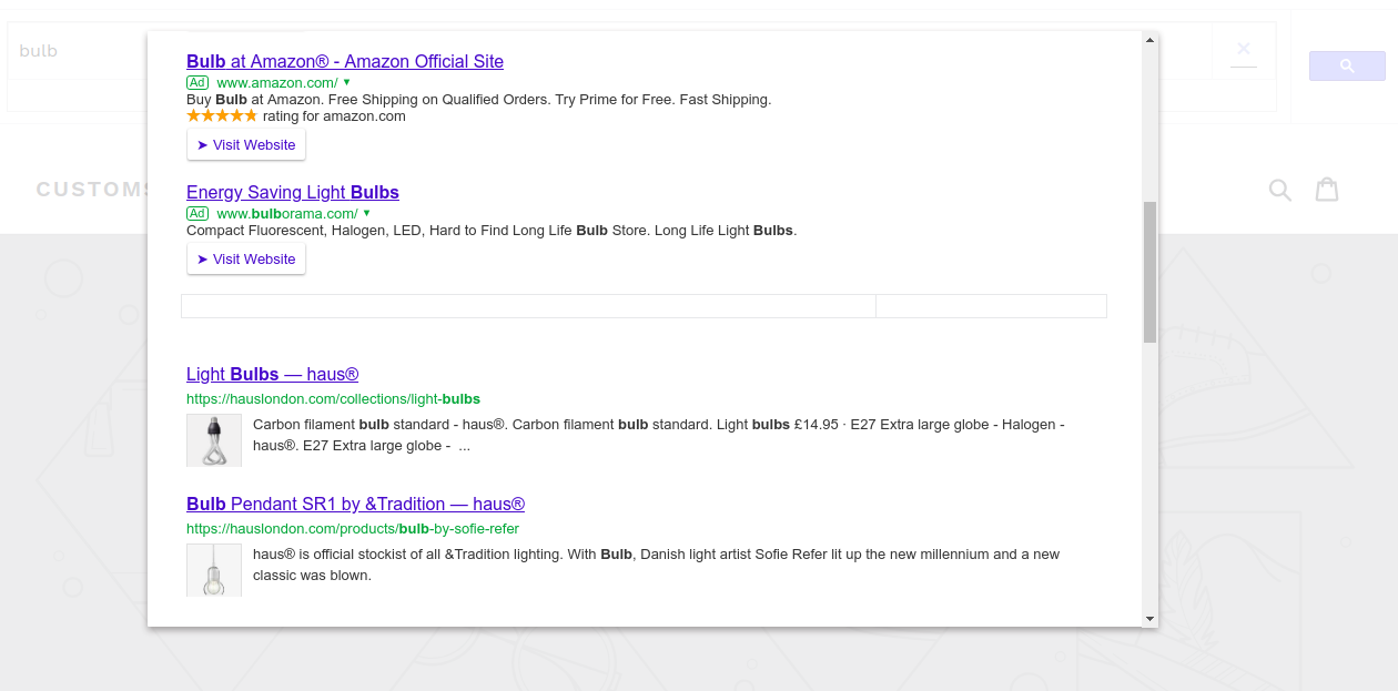 add google custom search to shopify