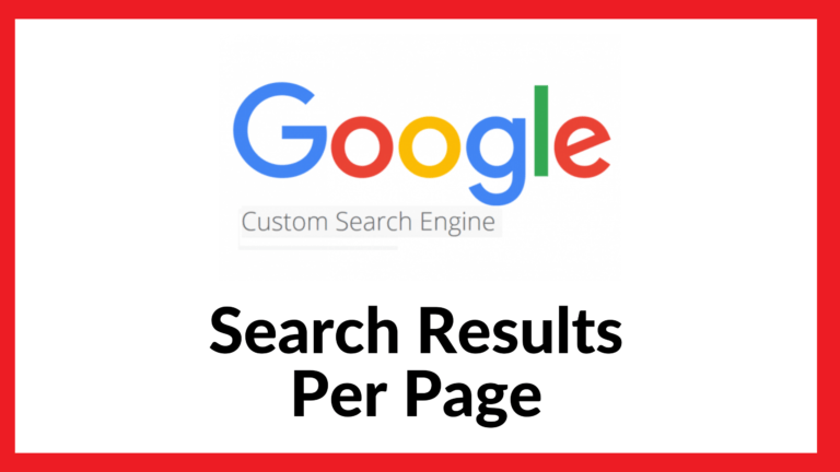 Google custom search results per page