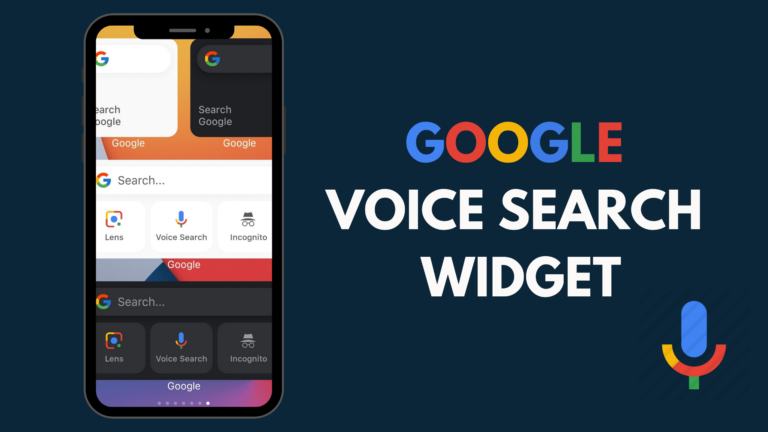 Google voice search widget