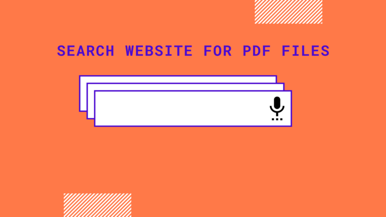 Search website for PDF files