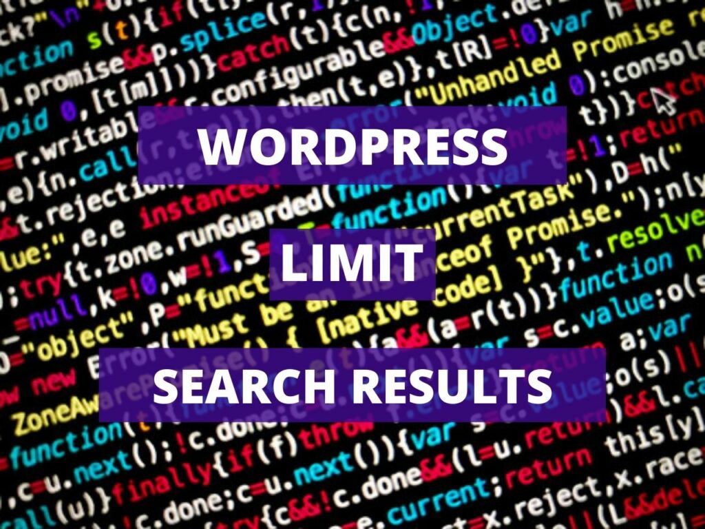 Wordpress limit search results