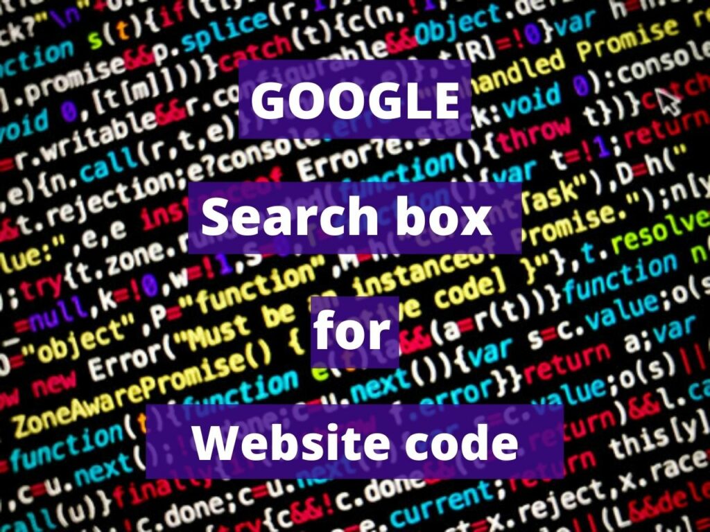 Google Search Box for Website Code