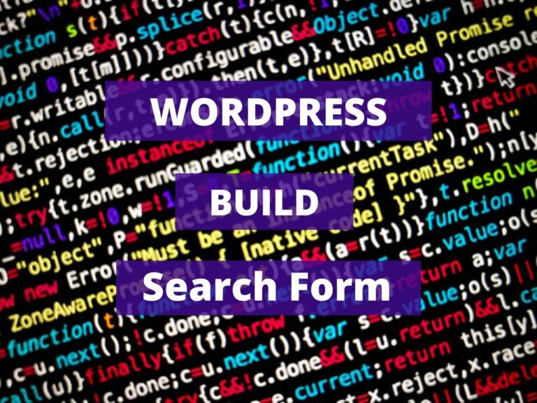 Wordpress Build Search Form