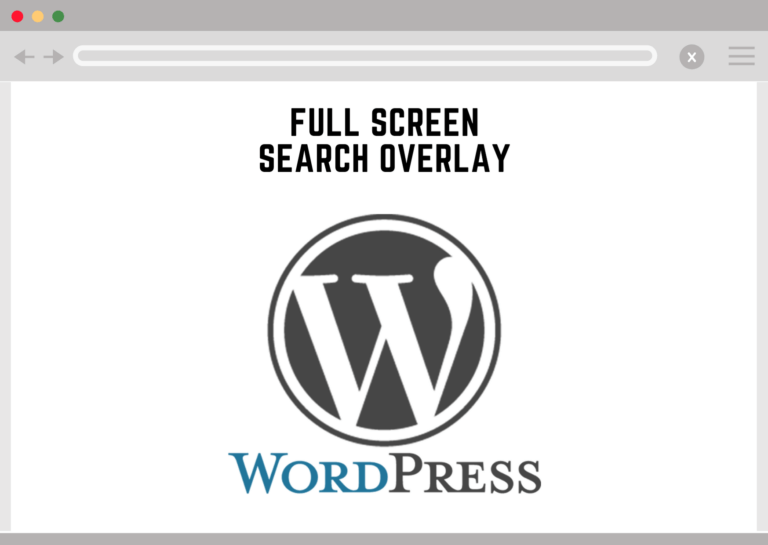 Wordpress Full Screen Search Overlay Plugin