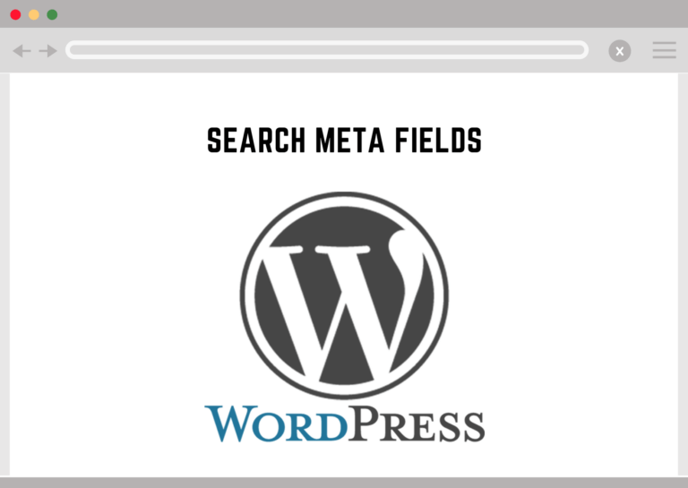 Wordpress Search Meta Fields