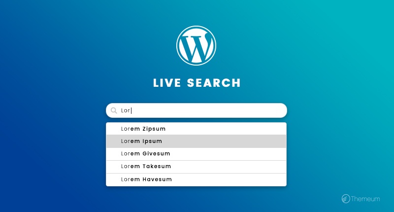 WordPress Live Search Feature