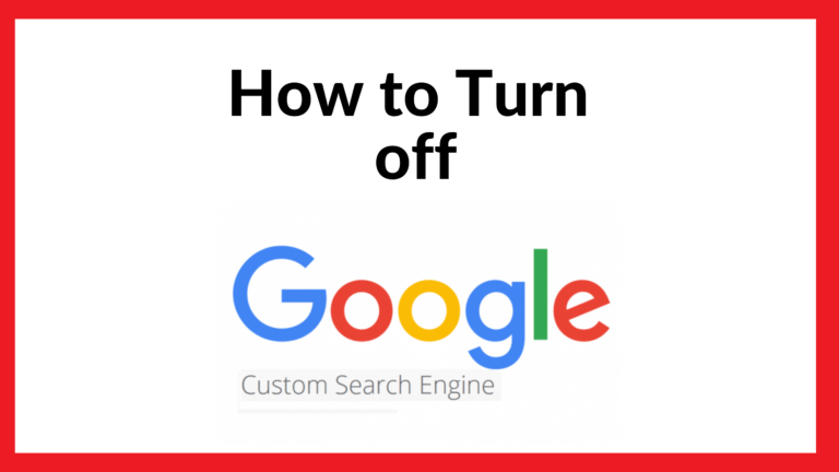 How do you turn off Google custom search