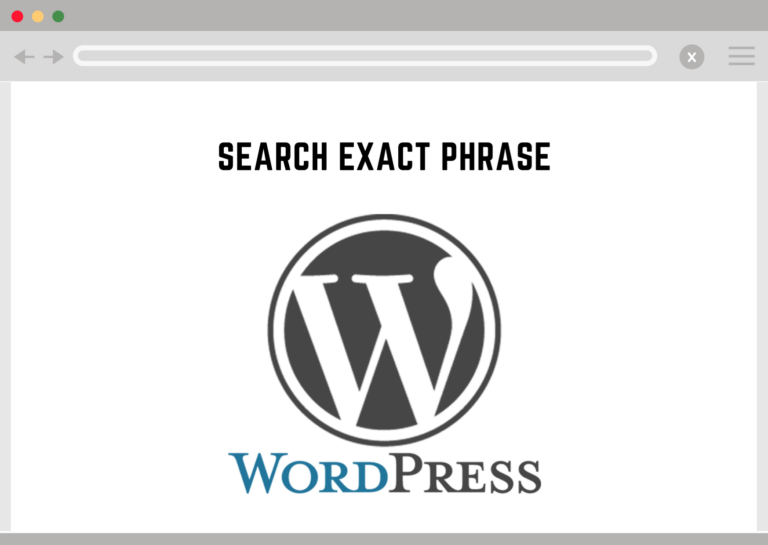 wordpress search exact phrase