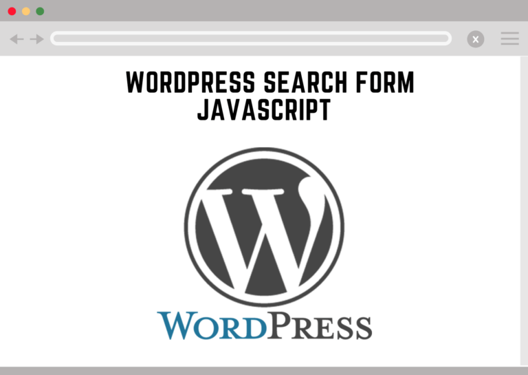 wordpress search form javascript