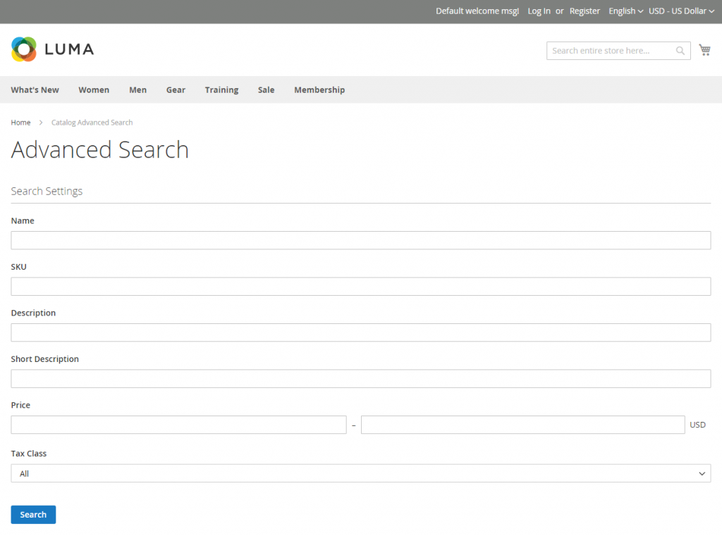 magento 2 advanced search