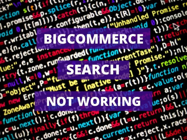 Bigcommerce Search not Working
