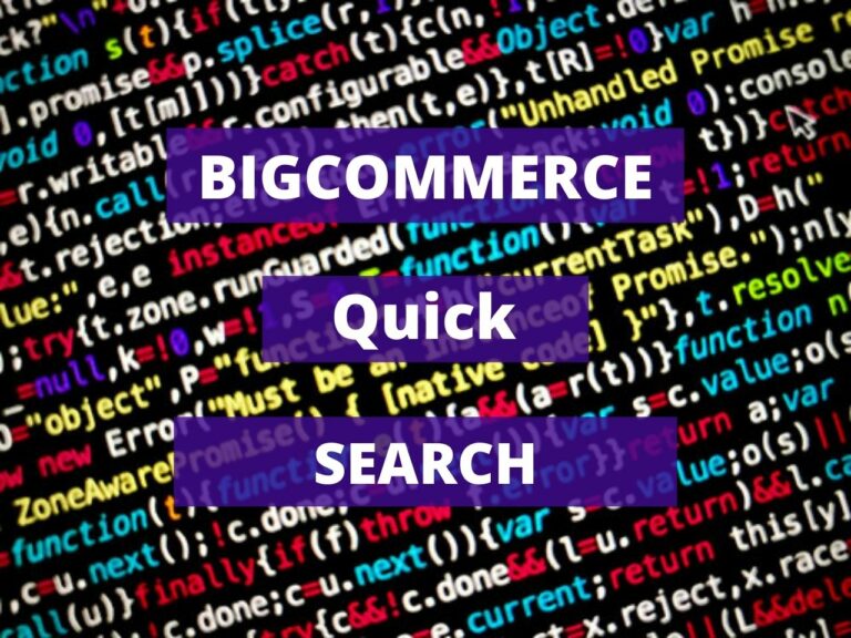 Bigcommerce Quick Search