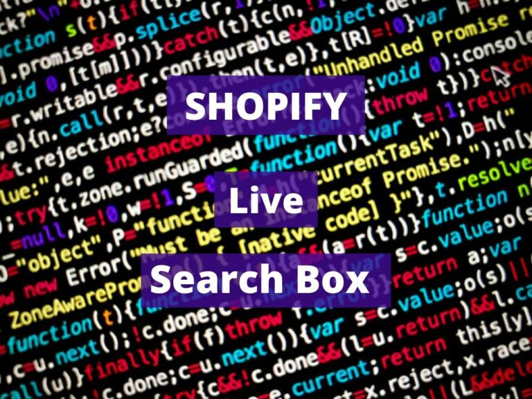 Shopify Live Search Box