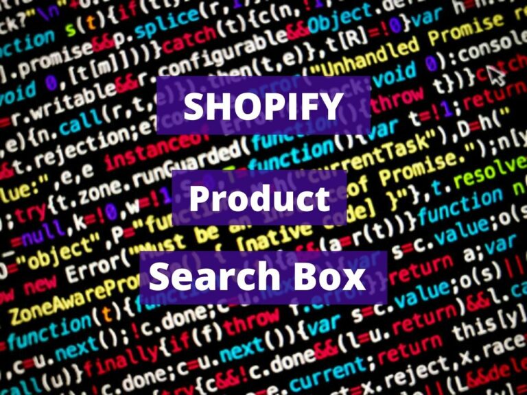 Shopify Product Search Box
