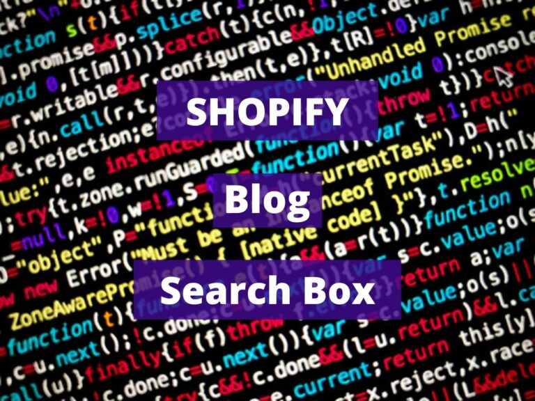 Shopify Blog Search Box