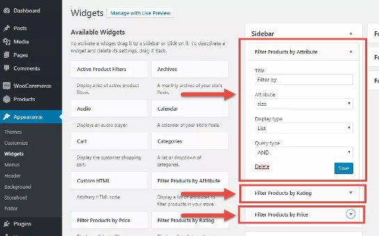 WooCommerce Product filter