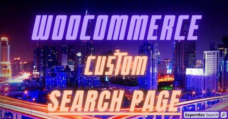 Woocommerce Custom Search Page