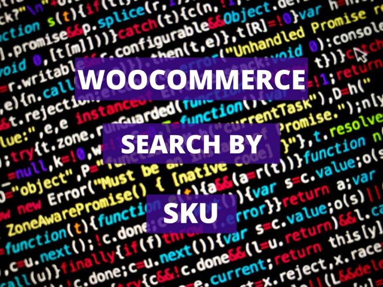 Search by SKU Woocommerce