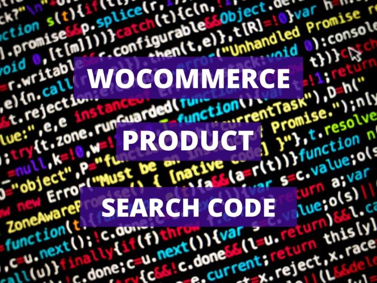 Woocommerce Product Search Code