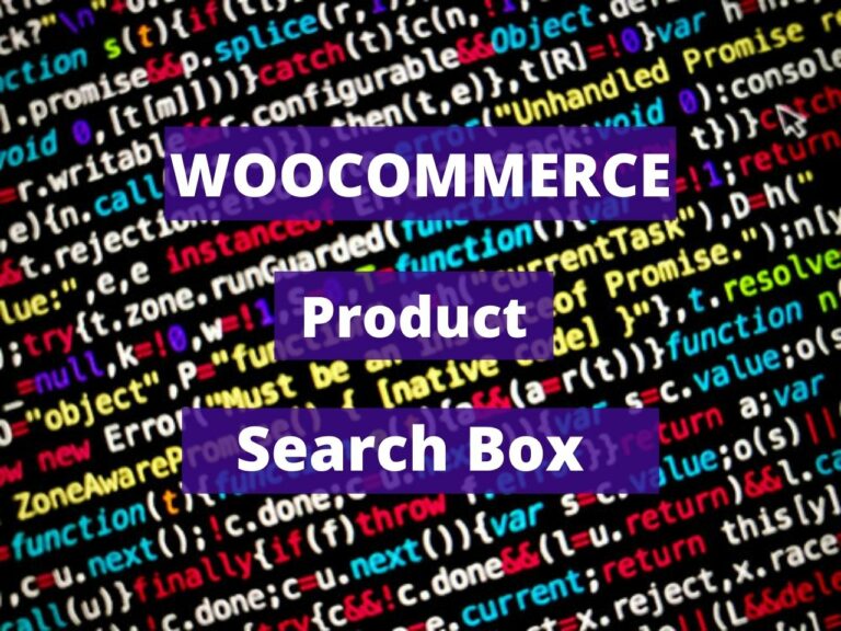 Woocommerce Product Search Box Widget