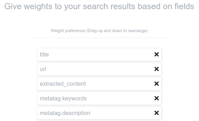 search weights