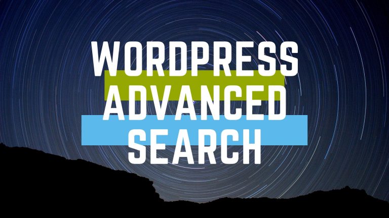 Wordpress advanced search