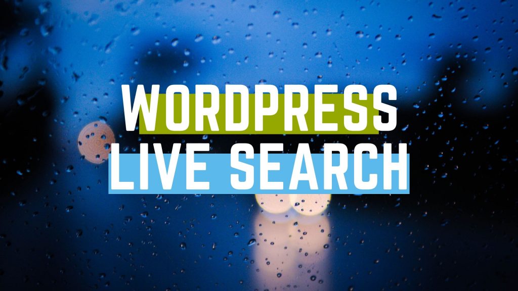 wordpress live search