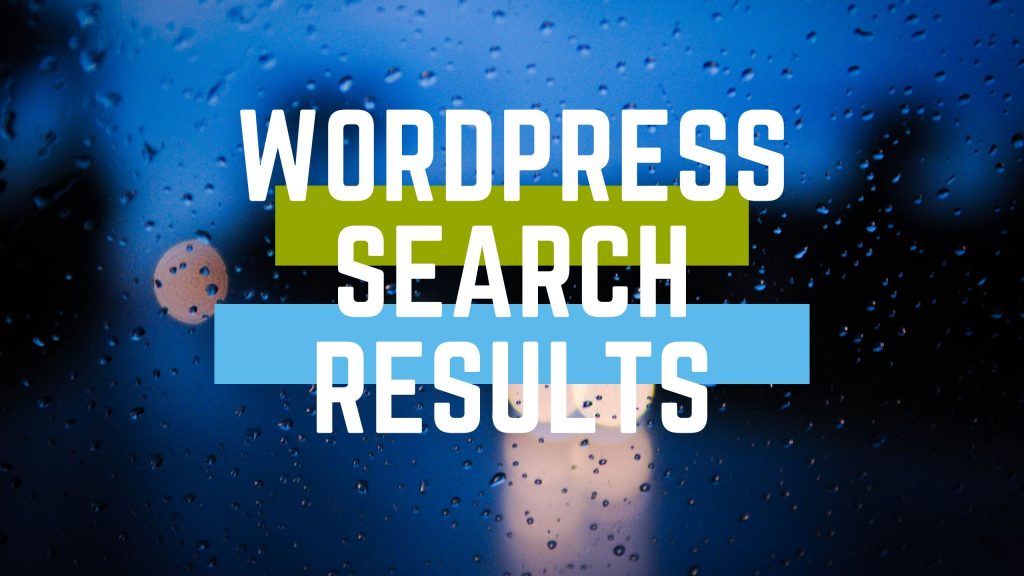 wordpress search results