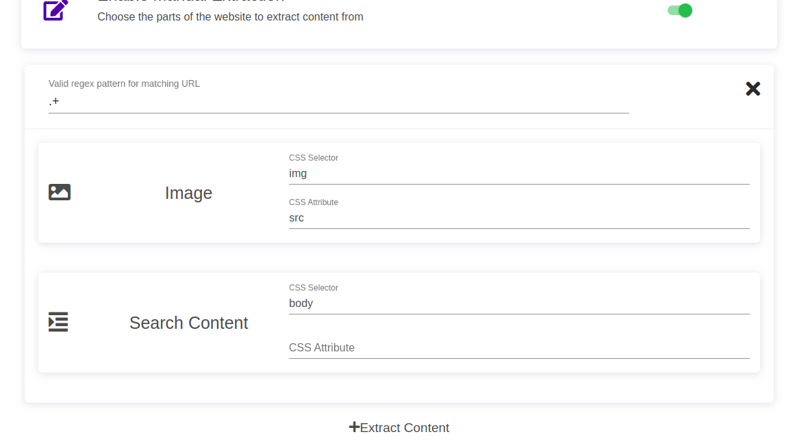 choosing the portion of the document as primary content