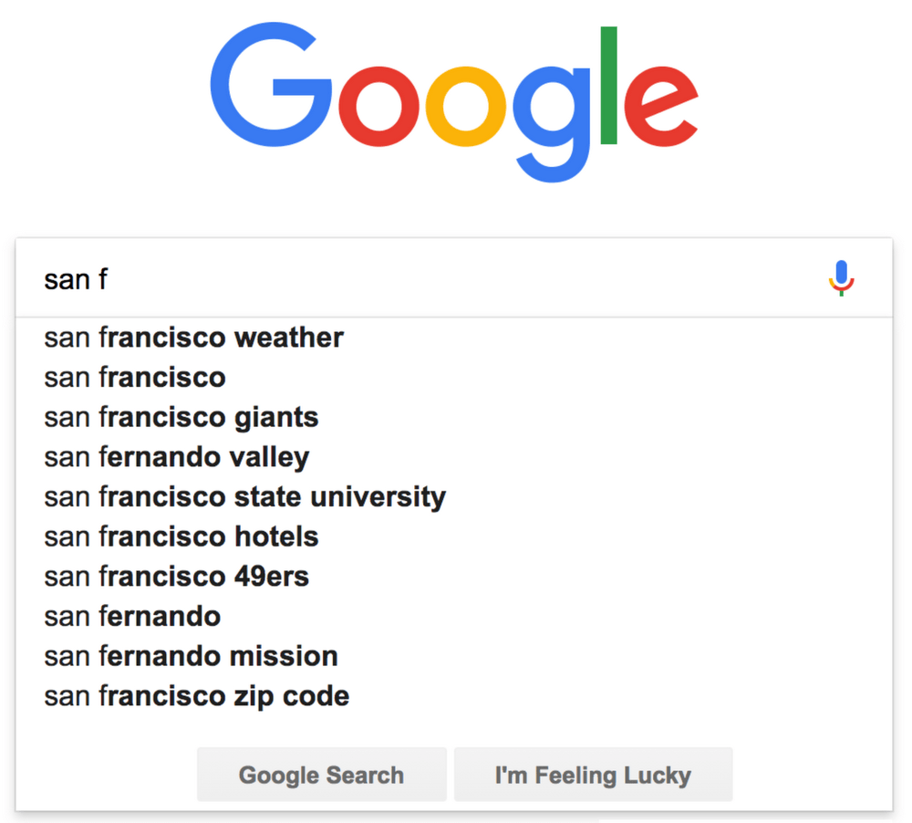 google site search autocomplete 