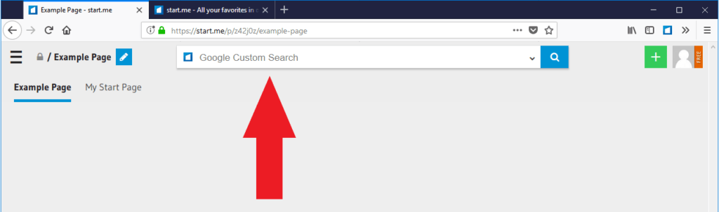 google custom search widget