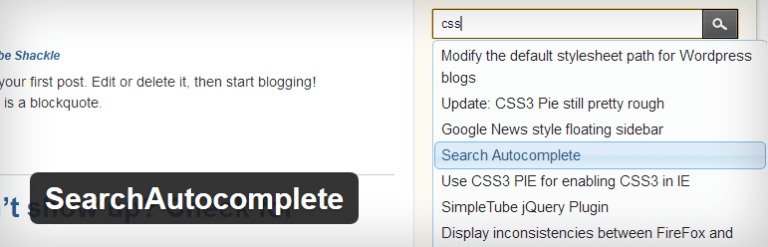 WordPress search plugin autocomplete