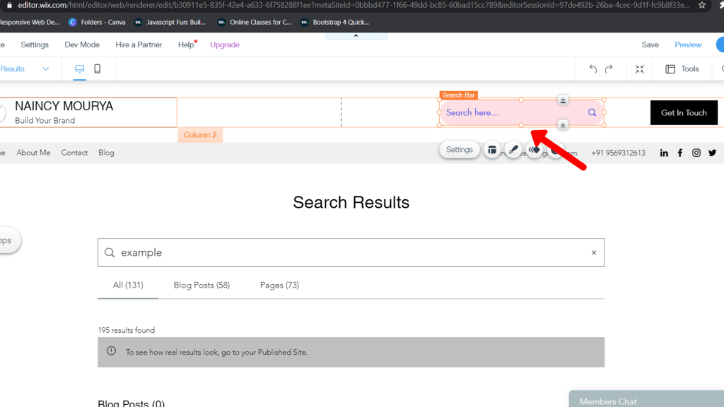 Add Default Wix Search Bar in Wix Editor