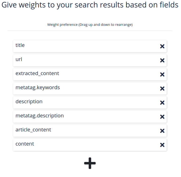 search weights