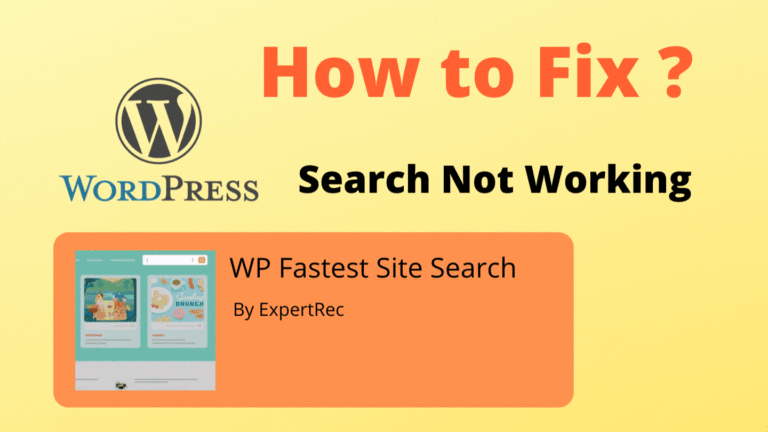How to fix wordpress search not working